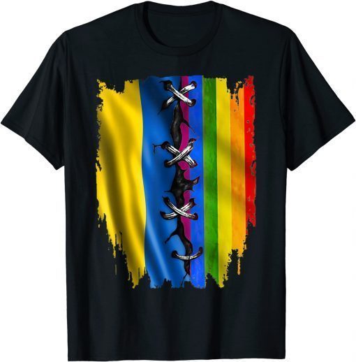 LGBT and Ukraine flag I stand with Ukraine T-Shirt