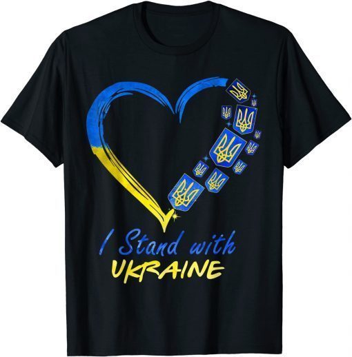 LOVE Ukraine Heart Ukrainian I Stand With Ukraine Support Love Ukraine Shirt