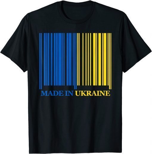 Made In Ukraine I Stand With Ukraine Ukrainian Flag Freedom T-Shirt