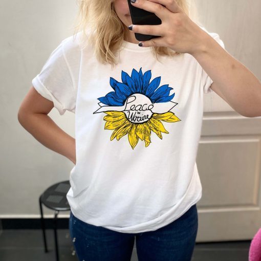 Peace In Ukraine Sunflower Stand With Ukraine Anti War T Shirt