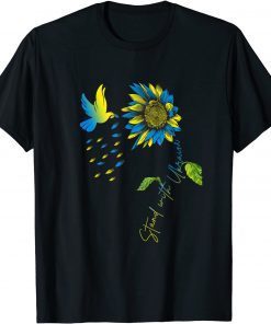 Peace in Ukraine Dove. Stand with Ukraine. Sunflower Ukraine T-Shirt