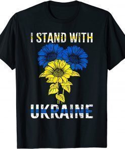 Peace in Ukraine Sunflower Ukrainian Flag T-Shirt