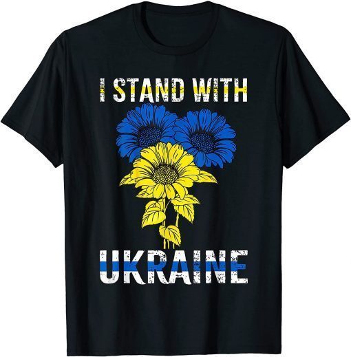 Peace in Ukraine Sunflower Ukrainian Flag T-Shirt