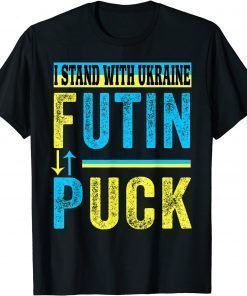 Puck Futin I Stand With Ukraine Flag Support T-Shirt