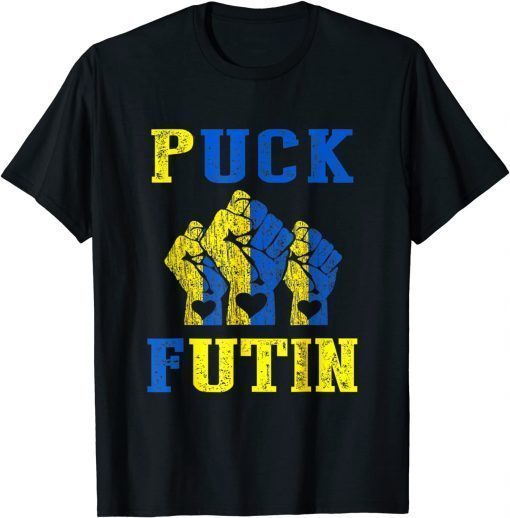 Puck Futin Meme We Stand With Ukraine Ukrainian Support T-Shirt