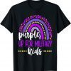 Purple up for military kids Rainbow Military child Month Tee Shirt