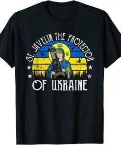 Retro Vintage St. Javelin The Protector Of Ukraine T-Shirt