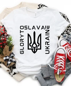 Slava Ukraine Glory to Ukraine I Stand with Ukraine T-Shirt