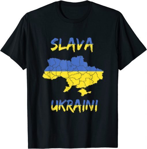 Slava Ukraini Flag, Ukrainian Support Lover T-Shirt