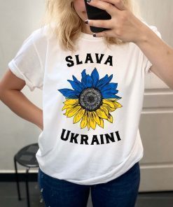 Slava Ukraini Sunflower I Stand With Ukraine T-Shirt