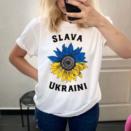 Slava Ukraini Sunflower I Stand With Ukraine T-Shirt