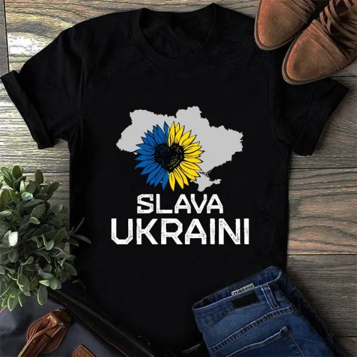 Slava Ukraini, Sunflower Ukrainian Flag, I Stand With Ukraine Shirt