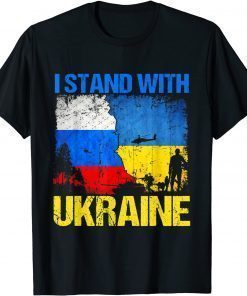 Soldier Flag Support I Stand With Ukraine Russian Ukrainian T-Shirt