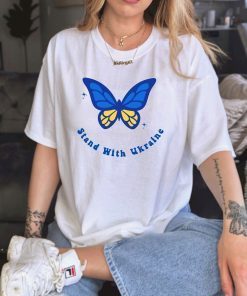 Stand With Ukraine Empathy Peace For Ukraine Butterfly T Shirt