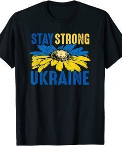 Stay Strong Ukraine Sunflower Hippie, Peace Love Ukraine T-Shirt