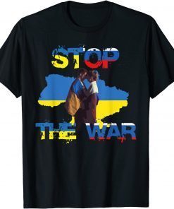 Stop The War Ukraine Ukrainian Flag Freedom Peace Vintage T-Shirt