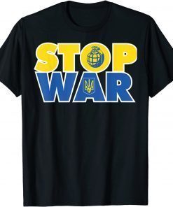 Stop War Support Ukrainians, Ukraine Flag T-Shirt