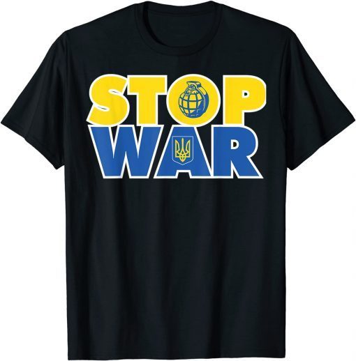 Stop War Support Ukrainians, Ukraine Flag T-Shirt