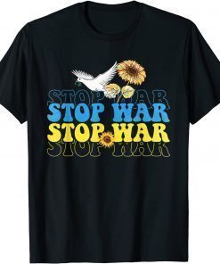 Stop War Ukraine Flag I Stand With Ukraine Ukraine Peace T-Shirt