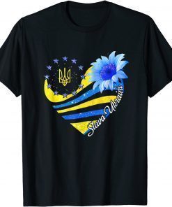 Sunflower Slava Ukraini Ukrainian Flag I Stand With Ukraine T-Shirt