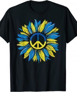 Sunflower Ukrainian Flag I Stand With Ukraine Peace T-Shirt