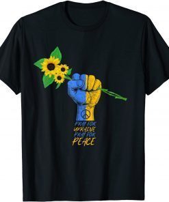 Sunflower Ukrainian Flag I Stand With Ukraine Peace Ukraine T-Shirt