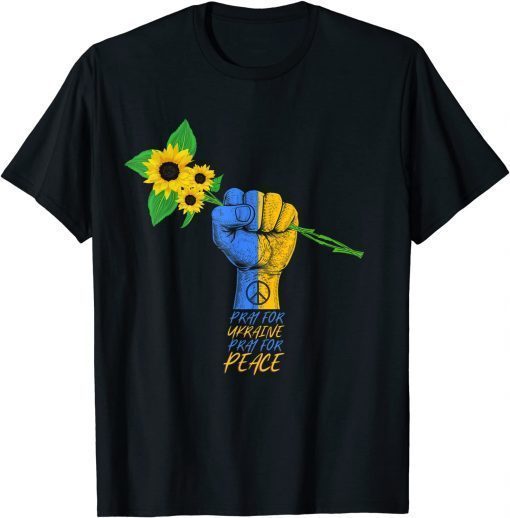 Sunflower Ukrainian Flag I Stand With Ukraine Peace Ukraine T-Shirt