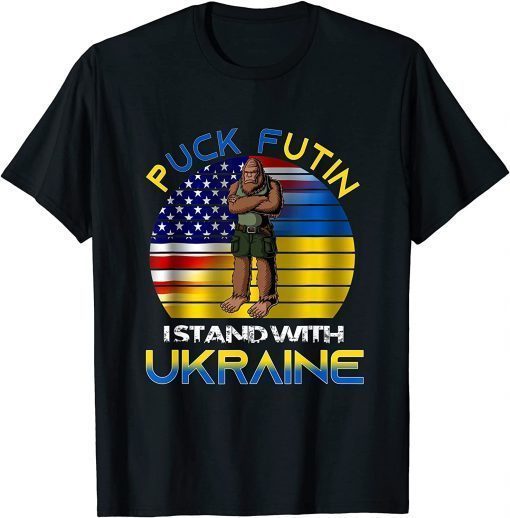 Support I Stand With Ukraine Big-foot Puck Futin T-Shirt