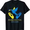 Support Ukraine Freedom for Ukraine Ukrainian Flag T-Shirt