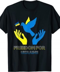 Support Ukraine Freedom for Ukraine Ukrainian Flag T-Shirt