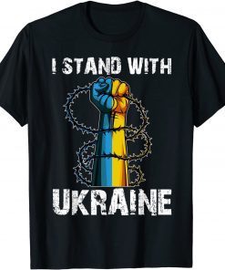 Support Ukraine I Stand With Flag Patriot Peace T-Shirt