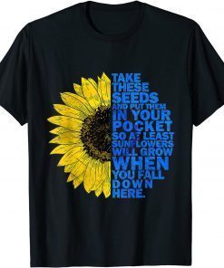 Support Ukraine Sunflower flag Ukraine I Stand With Ukraine T-Shirt