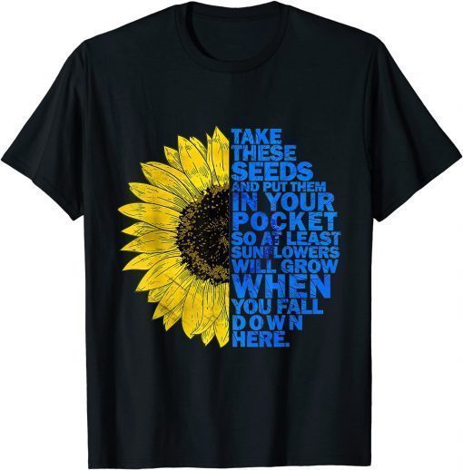 Support Ukraine Sunflower flag Ukraine I Stand With Ukraine T-Shirt