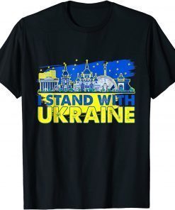 Support Ukrainians Stand With Ukraine Ukrainian Landmark T-Shirt