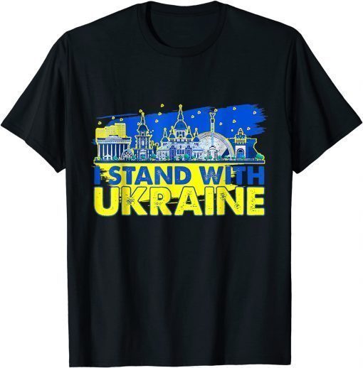 Support Ukrainians Stand With Ukraine Ukrainian Landmark T-Shirt