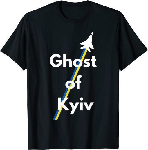 The Ghost of Kyiv Ukraine Flag T-Shirt