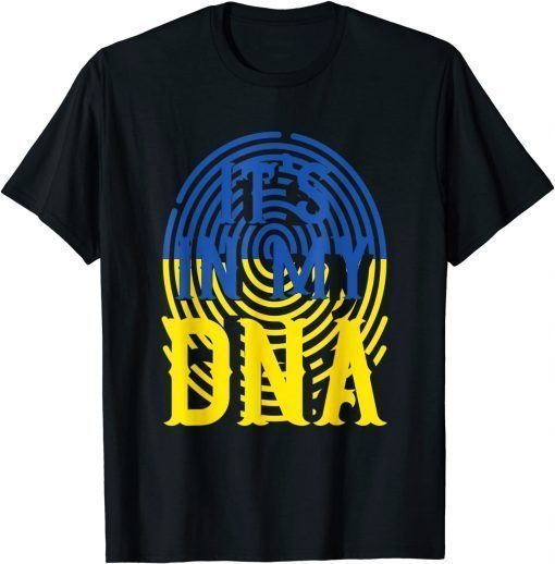 Ukraine Flag Biometrics It's In My DNA Ukraine T-Shirt