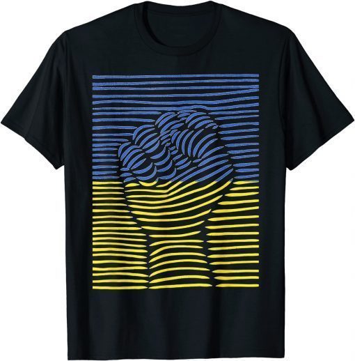 Ukraine Flag Fist Stan With Ukraine Ukrainian Color T-Shirt