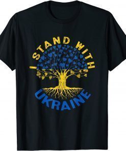 Ukraine Flag Vintage Tree Stand With Ukraine Graphic Roots T-Shirt