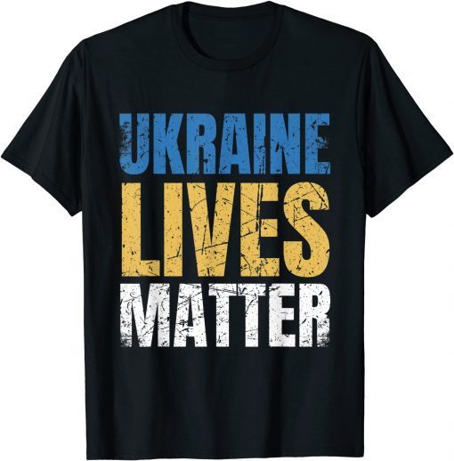 Ukraine Lives Matter Flag Country Ukrainian Ukrainian Kiew T-Shirt