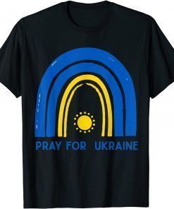 Ukraine Peace Prayer Pro Love Stand Strong Rainbow T-Shirt