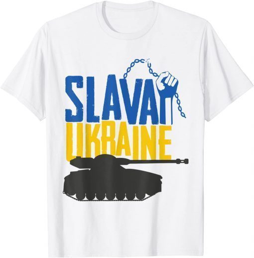 Ukrainian Flag Stop War Slavai In Ukraine T-Shirt