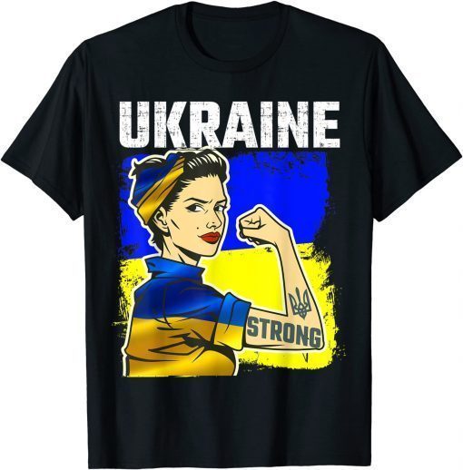 Ukrainian Flag, Strong Ukraine Pride Women Free Ukraine T-Shirt