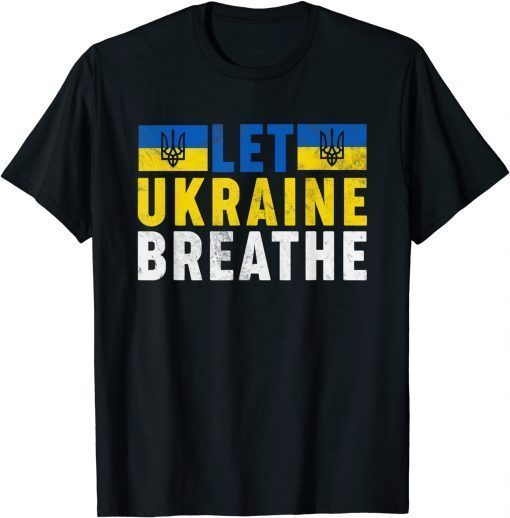 Vintage Ukraine Flag - Let Ukraine Breathe T-Shirt