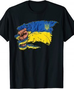 Vintage Ukraine Ukrainian Flag Pride Ukraine Flag Symbol T-Shirt