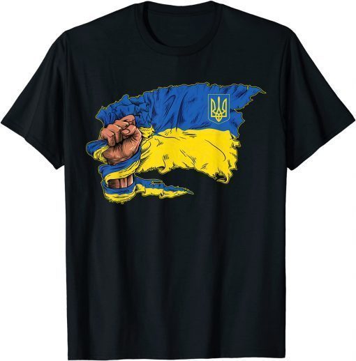 Vintage Ukraine Ukrainian Flag Pride Ukraine Flag Symbol T-Shirt