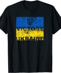 Vintage Victory for Ukraine Flag Symbol T-Shirt