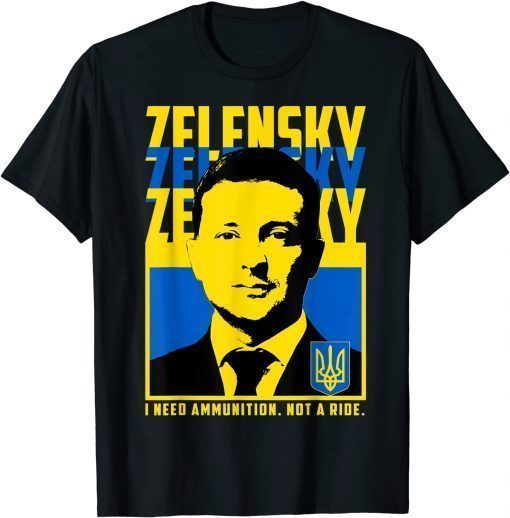Volodymyr Zelensky Ukraine Ukrainian Flag T-Shirt