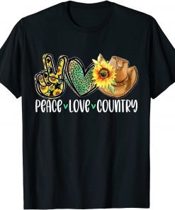 Western Serape Rodeo Texas Mom Peace Love Country Cowboy Hat T-Shirt