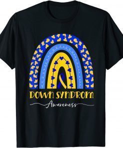 World Down Syndrome Awareness Day Boho Rainbow Ribbon T21 T-Shirt